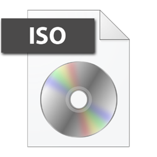 The icon of a .iso file in Microsoft Windows